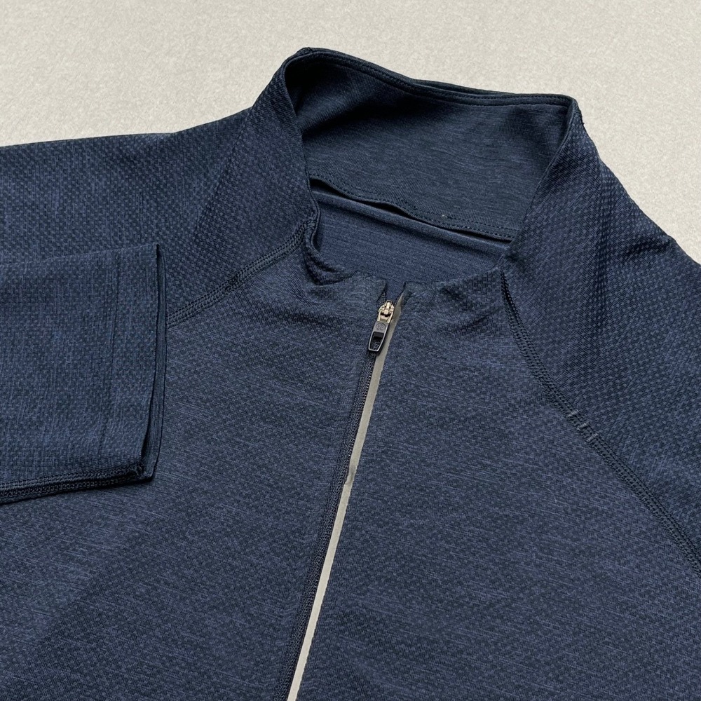 Lululemon Metal Vent Tech Half Zip Pullover‎ Mens XL Navy Blue Heathered Running